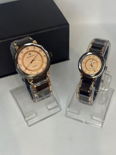 Metallic Moonstone Couple Watch