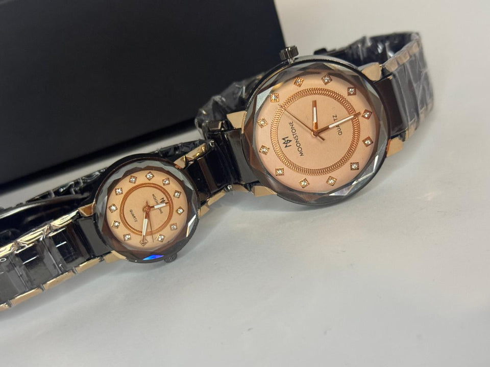 Metallic Moonstone Couple Watch